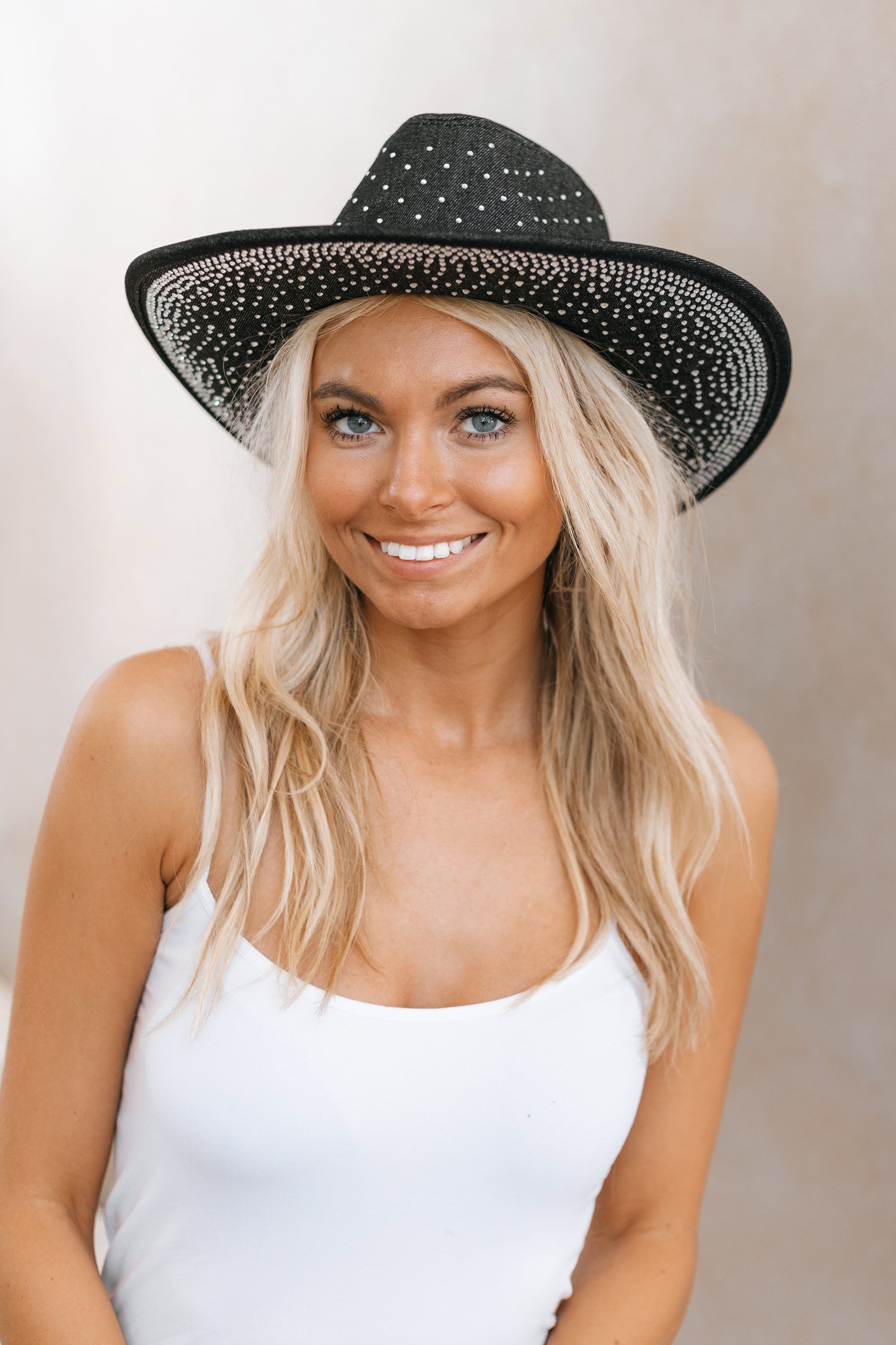 Denim Spaced Rhinestone Cowboy Hat