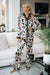 Abstract Leopard Silky Pajama Set