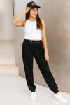 Large Rhinestone Embellished Jogger