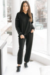 Large Rhinestone Embellished Hoodie