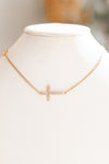 Side Hanging Cross Necklace