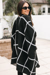 Checkered Print Reversible Wrap