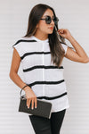 Stripe Knitted Sleeveless Top