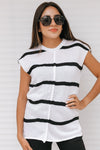 Stripe Knitted Sleeveless Top