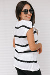 Stripe Knitted Sleeveless Top