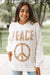 Pearl & Rhinestone Peace Sign Sweater