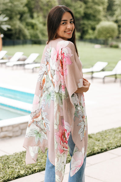 Peony & Bird Kimono (SALE)