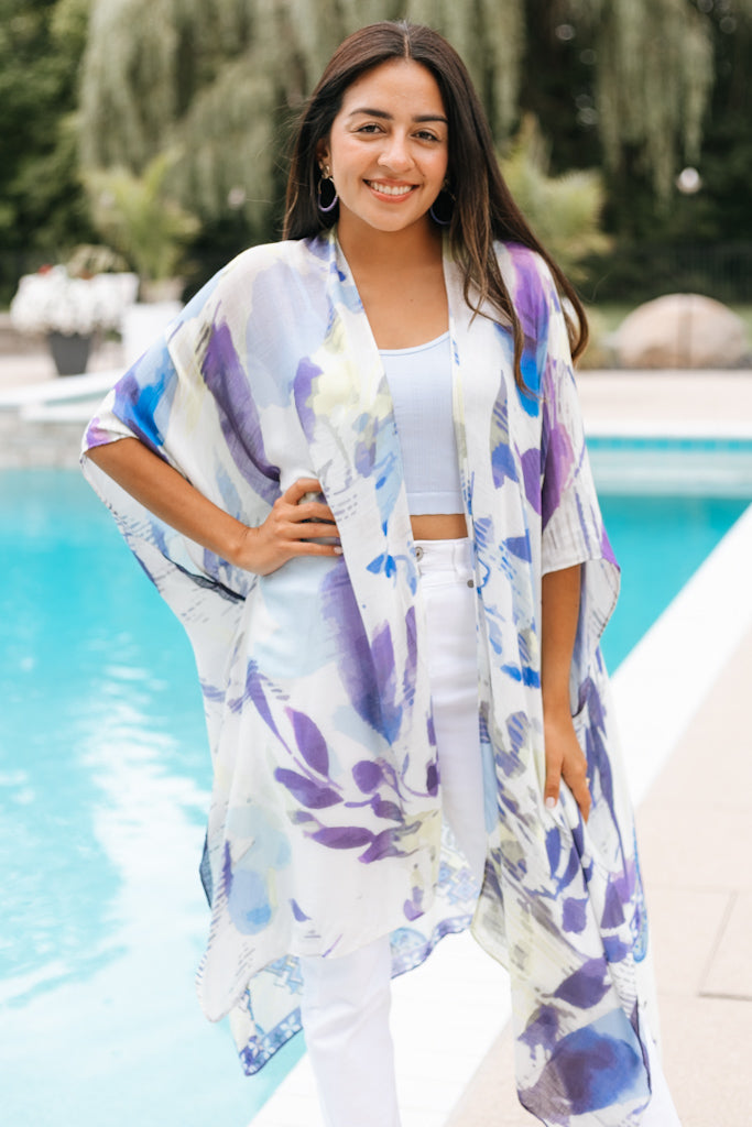 Distorted Watercolor Kimono