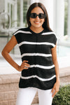 Stripe Knitted Sleeveless Top