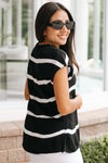 Stripe Knitted Sleeveless Top