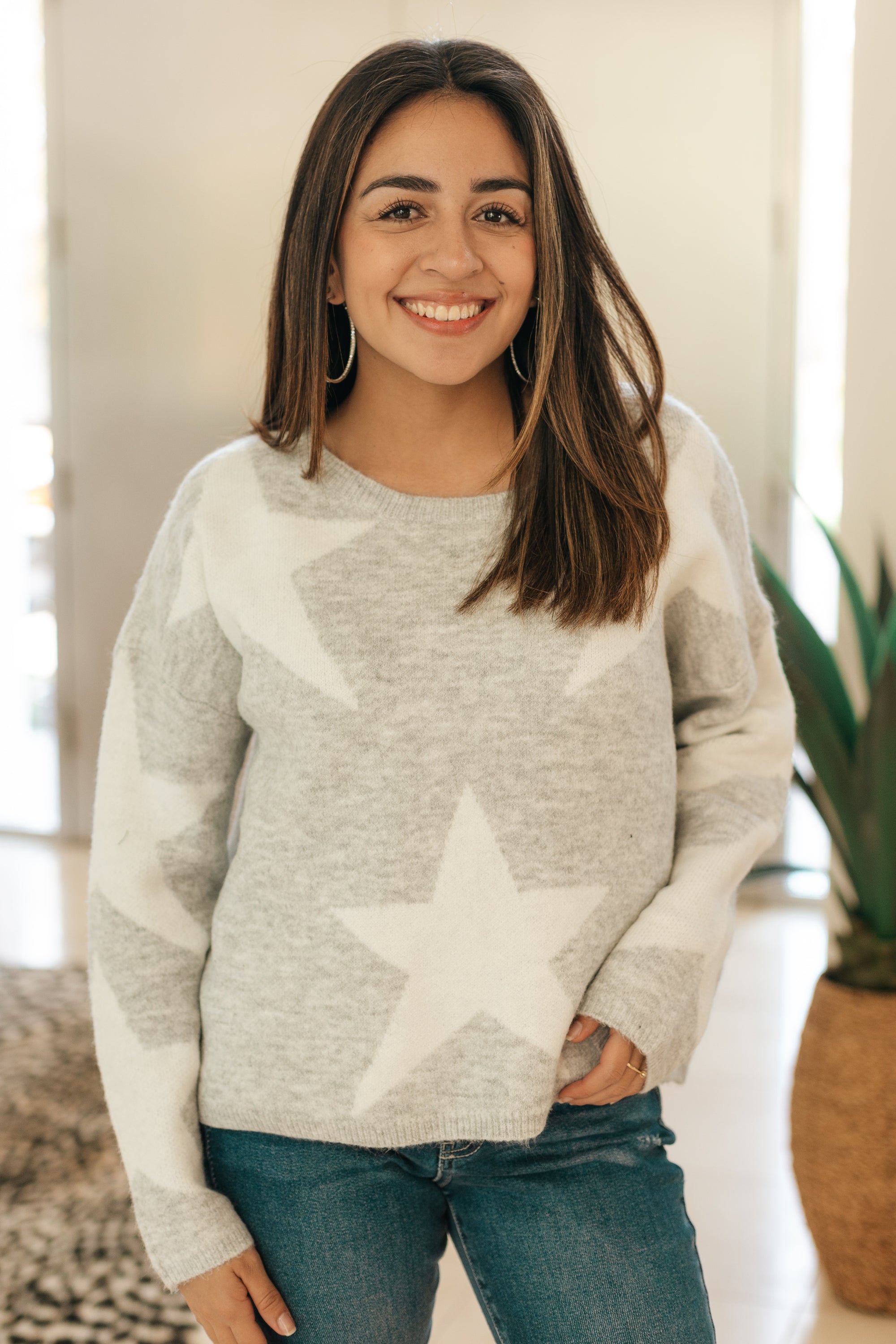 Cropped star clearance sweater