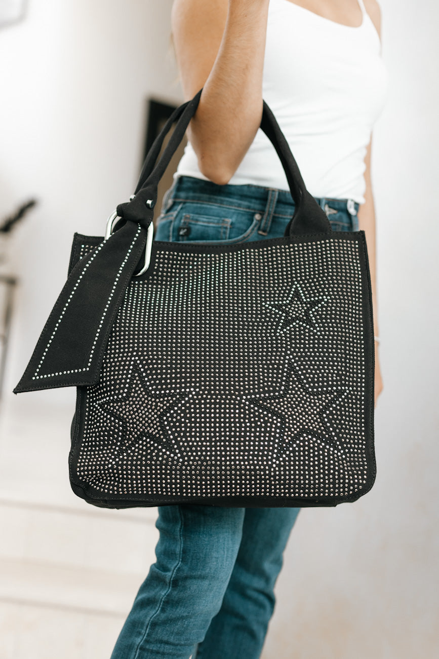 3 Star All Over Studded Handbag