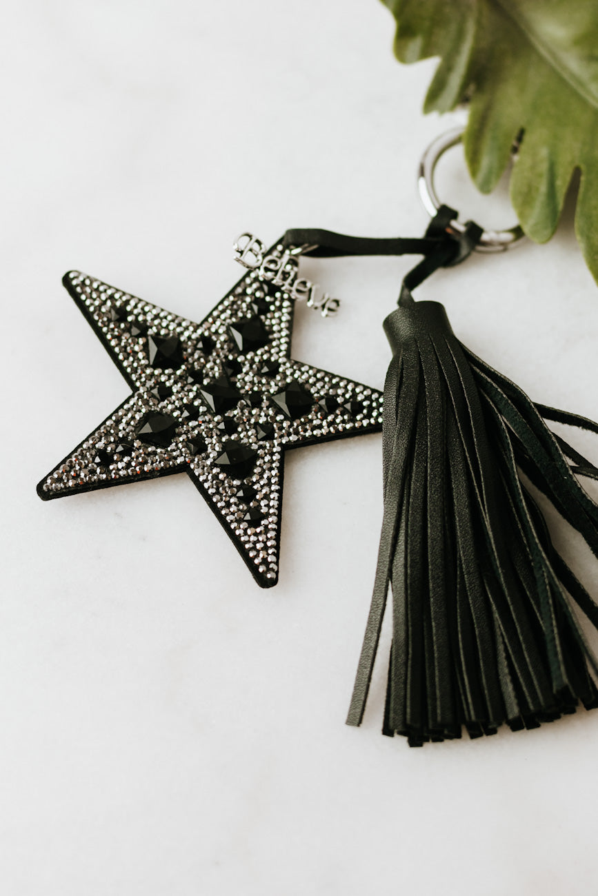 Star Stone Purse Charm with Tassel