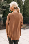 Soft Knit Front Zipper Long Sleeve Top