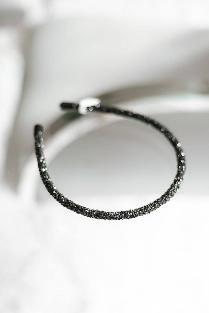 Crushed Stone Thin Rubber Ends Headband