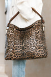 Faux Leather Leopard Shoulder Bag