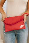 Red Wings Fold Over Crossbody Purse