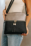 2 Tone Middle Zipper Messenger