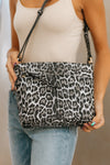 Leopard Multi Zipper Shoulder Bag