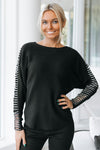 Cut Out Rhinestone Dolman Sleeve Top