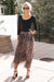 Leopard Chiffon Maxi Skirt