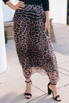 Leopard Chiffon Maxi Skirt