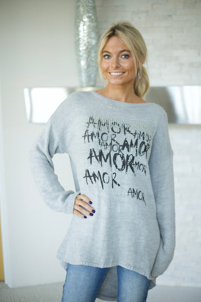 Amour Studded Italian Sweater