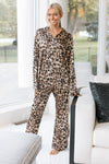 Leopard Silky Pajama Set