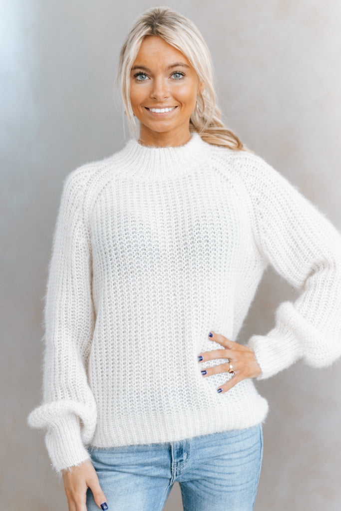 Mock Glitter Knitted Sweater