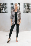 Ruched Sleeve Cheetah Print  Italian Blazer