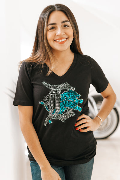 English D Detroit Lions T Shirt