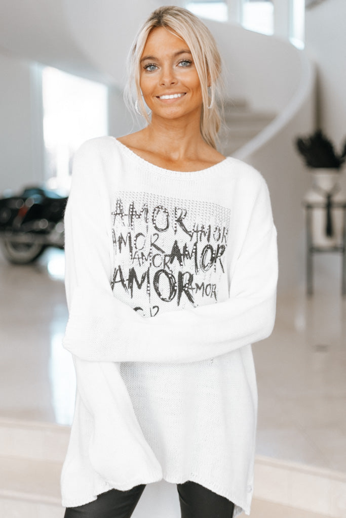 Amour Studded Italian Sweater