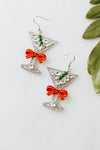 Cocktail Christmas Dangle Earrings