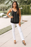 Rhinestone Rows Tank Top