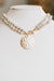 2 Row Glass Ball & Round Pendant Necklace