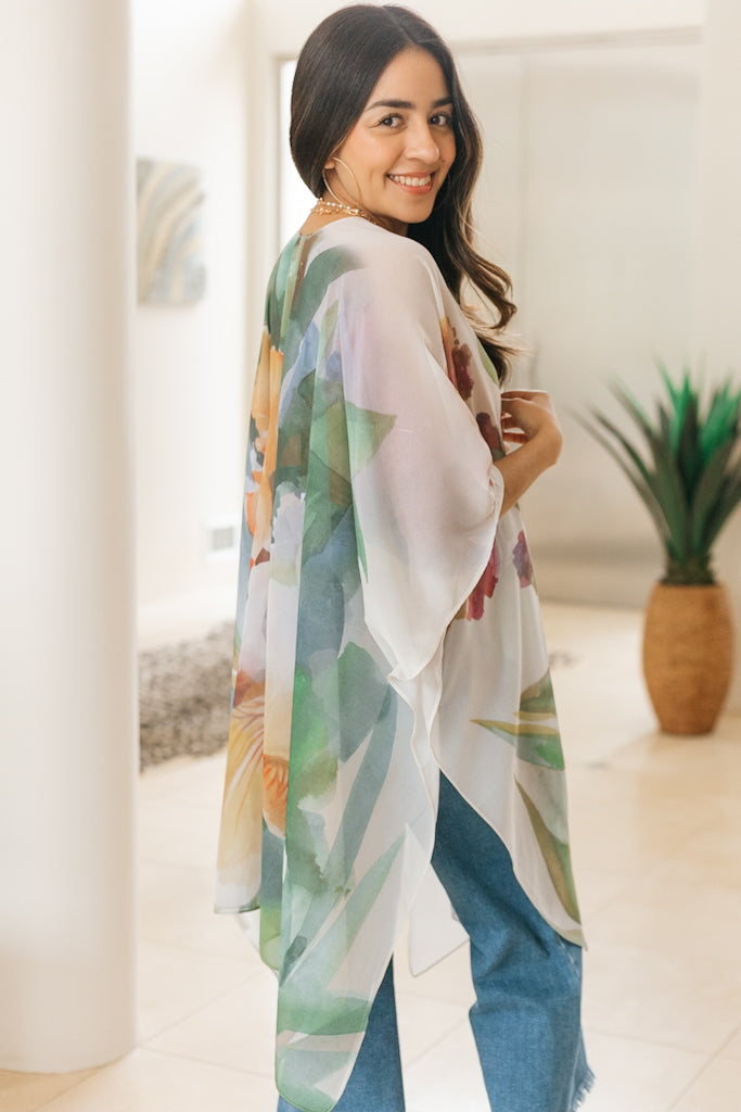 Floral Water Color Kimono