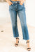 High Rise Slim Straight Leg Jean