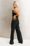 Strapless Big Button Detail Jumpsuit