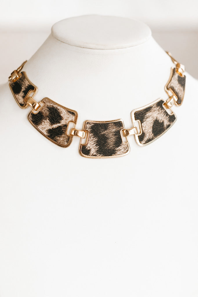 Leopard Statement Necklace Set