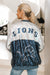 Sequin Zip Up Detroit Lions Jacket