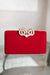 Brooch Top Velvet Clutch