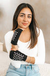 Fingerless Knit Glove with Studs