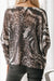 Metallic Threaded Animal Print Italian Sweater