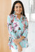 Large Floral Pattern V-Neck Button Sleeved Top (SALE)