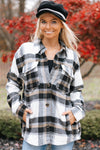 Plaid Shacket With Front Pockets