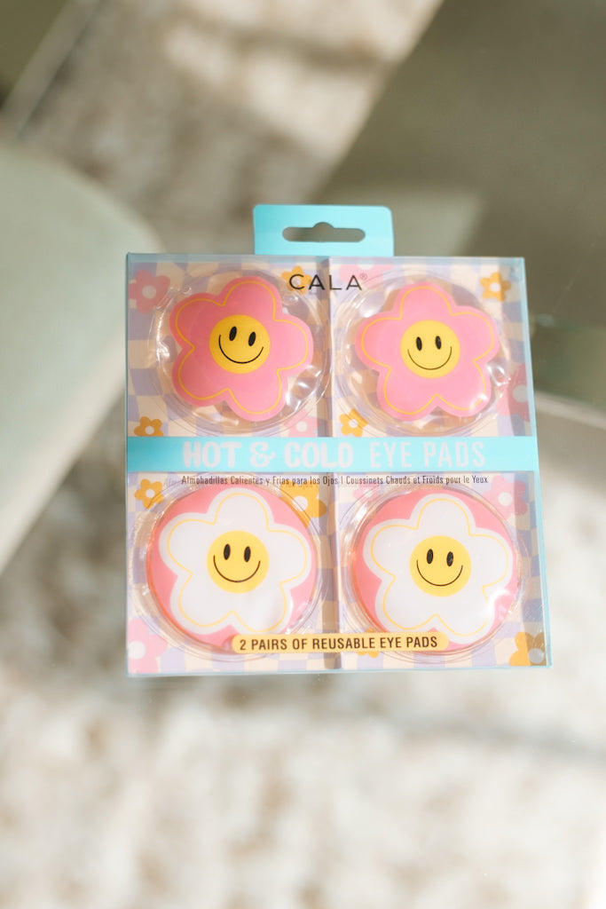 Smiley Flower Hot & Cold 2 Pair Eye Pads