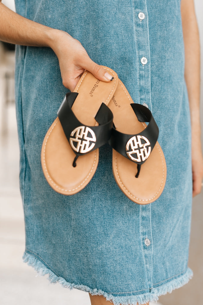 Geo Pattern Thong Sandals (SALE)