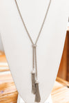 Long 2 Tassel Lariat Necklace