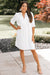 Ruffle Sleeve V-Neck Dress (SALE)