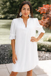 Ruffle Sleeve V-Neck Dress (SALE)